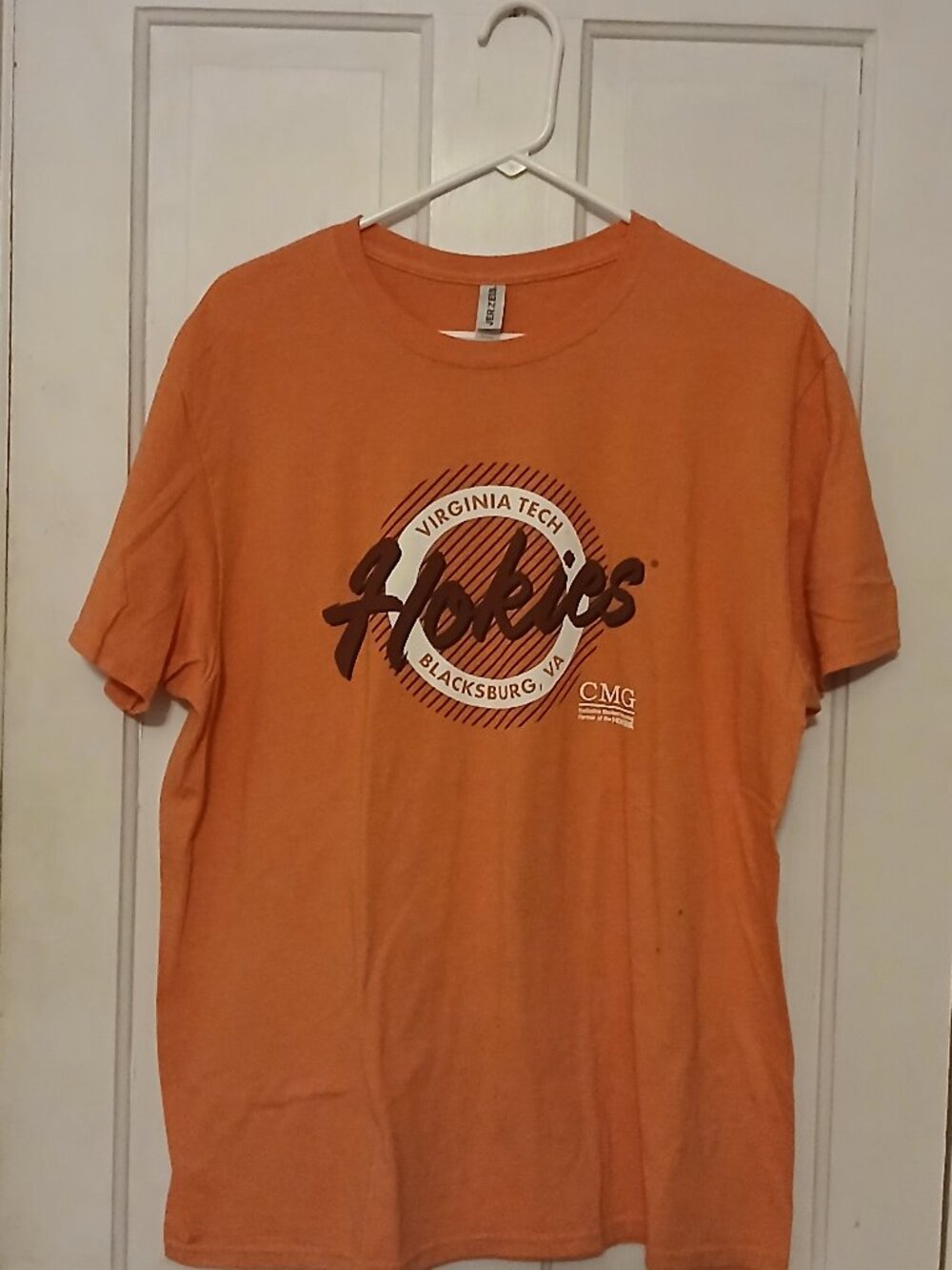 Virginia Tech Hokies Orange T Shirt by Jerzees - Size XL